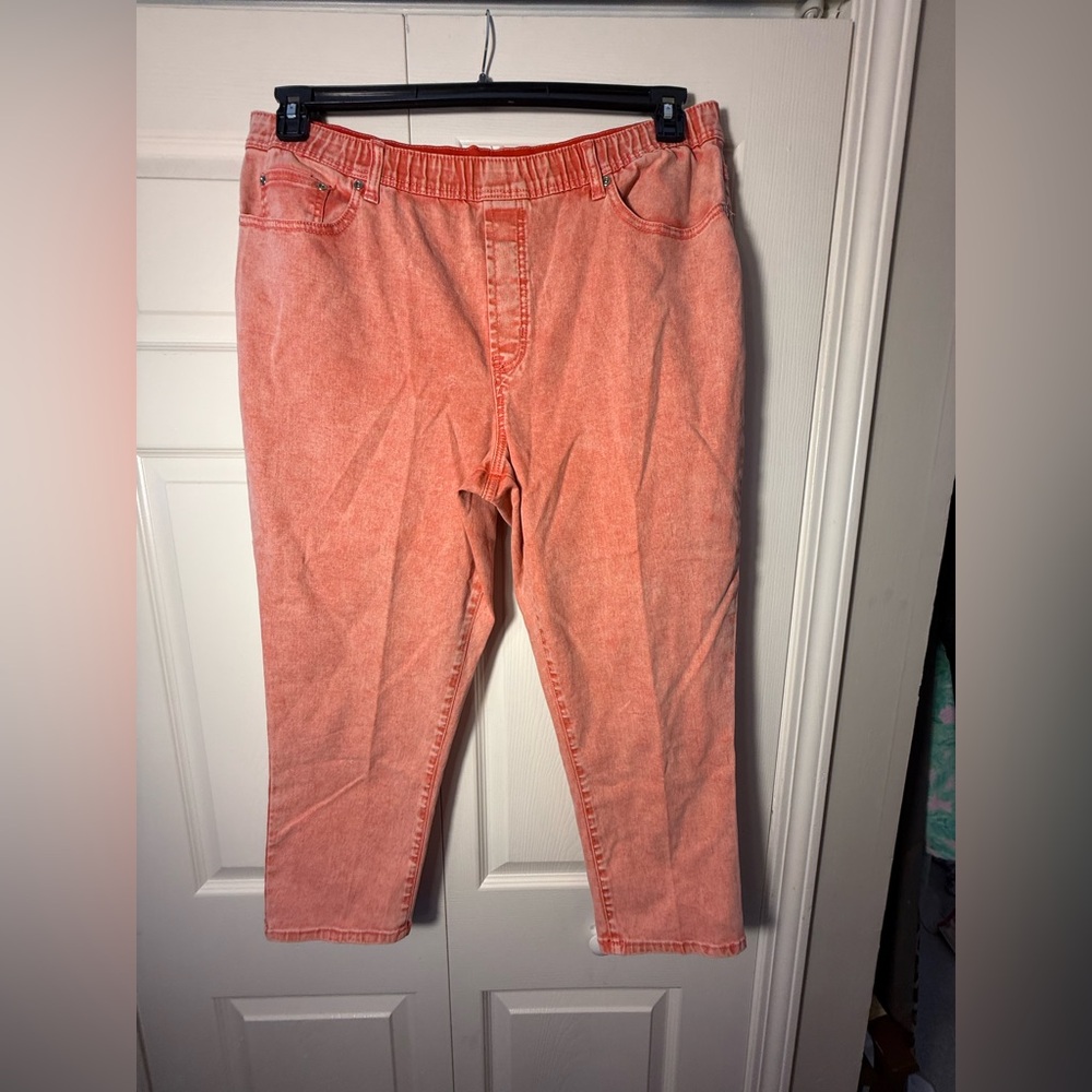 DG2 Diane Gilman Acid Wash Stretch Pull‎ On Jeggings
